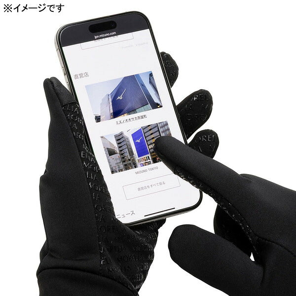 【ネコポス送料無料】ミズノmizunoモレリアフィールドグローブ(タッチパネル対応)P2MYD510サッカーフットサル手袋防寒スマホ対応