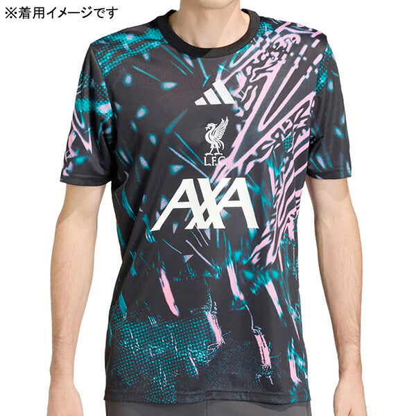 リバプールLFC2025/26プレマッチジャージP3767-KB1447サッカーレプリカプラクティスシャツブラックアディダスadidas