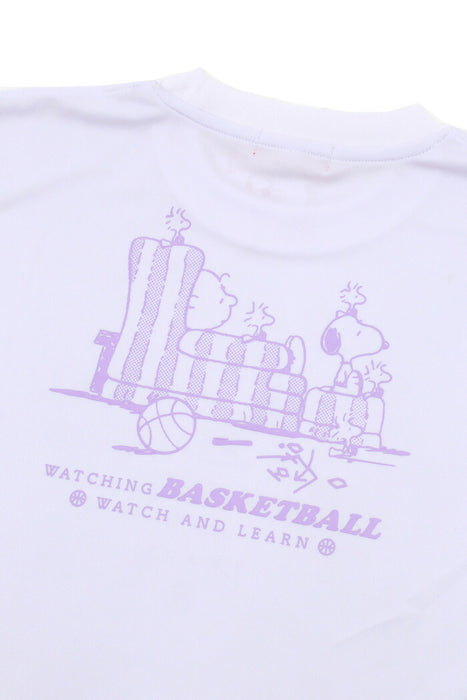 【ネコポス送料無料】PEANUTSピーナッツバスケットボールジュニアキッズTシャツスリム半袖PNU-1705