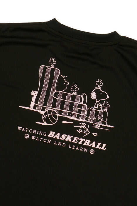 【ネコポス送料無料】PEANUTSピーナッツバスケットボールジュニアキッズTシャツスリム半袖PNU-1705