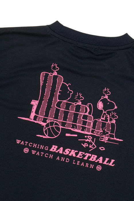 【ネコポス送料無料】PEANUTSピーナッツバスケットボールジュニアキッズTシャツスリム半袖PNU-1705