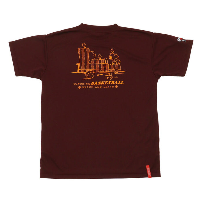 【ネコポス送料無料】PEANUTSピーナッツバスケットボールジュニアキッズTシャツスリム半袖PNU-1705