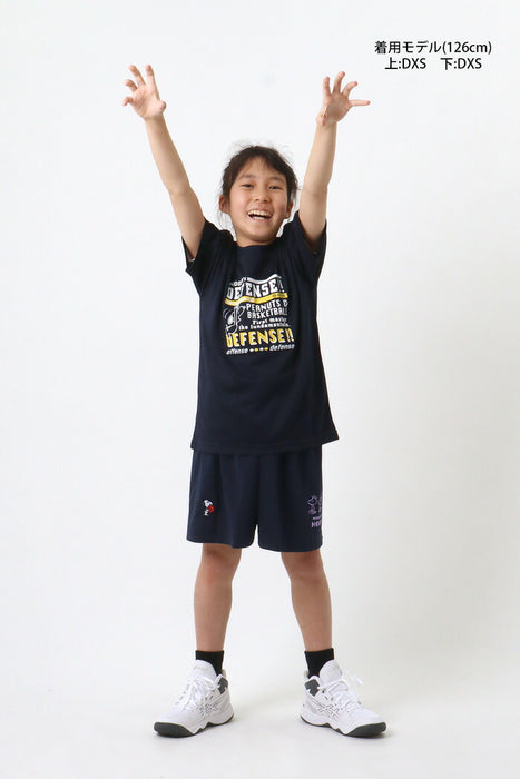 【ネコポス送料無料】PEANUTSピーナッツバスケットボールジュニアキッズTシャツスリム半袖PNU-1709