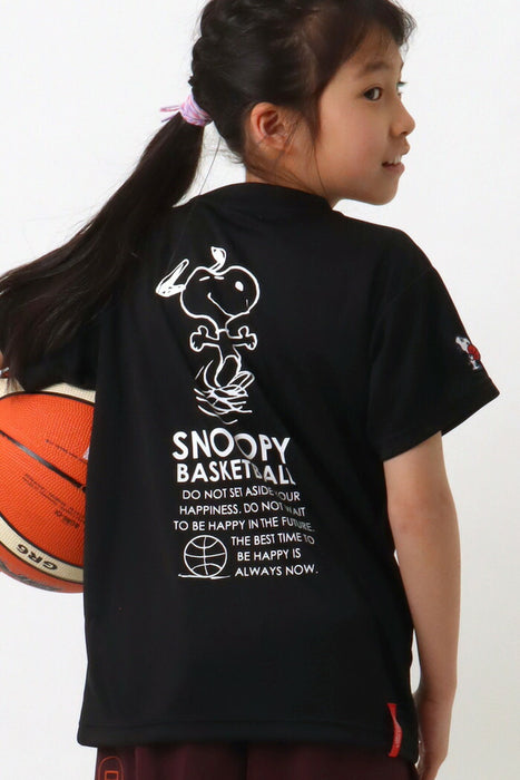 【ネコポス送料無料】PEANUTSピーナッツバスケットボールジュニアキッズTシャツスリム半袖PNU-1710