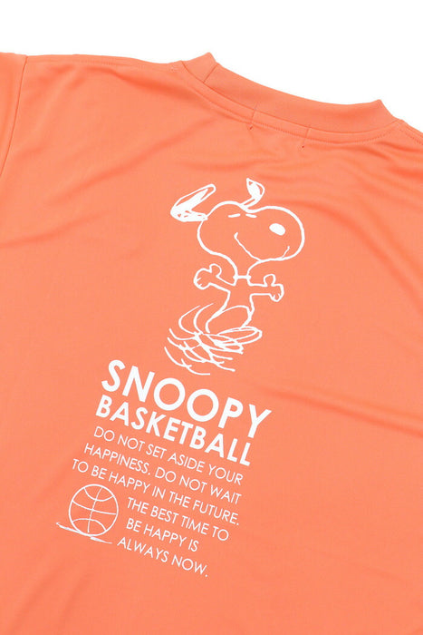 【ネコポス送料無料】PEANUTSピーナッツバスケットボールジュニアキッズTシャツスリム半袖PNU-1710