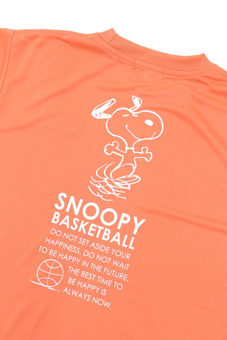 【ネコポス送料無料】PEANUTSピーナッツバスケットボールジュニアキッズTシャツスリム半袖PNU-1710