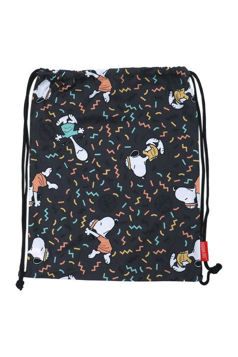 【ネコポス送料無料】オンザコートバスケットボールPEANUTSピーナッツキャラクタースヌーピーランドリーバック(小)