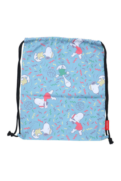 【ネコポス送料無料】オンザコートバスケットボールPEANUTSピーナッツキャラクタースヌーピーランドリーバック(小)