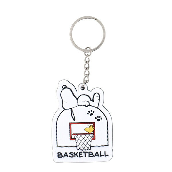 【ネコポス対応可】オンザコートONTHECOURTラバーキーホルダーバスケットボールPEANUTSスヌーピーPNUA0050