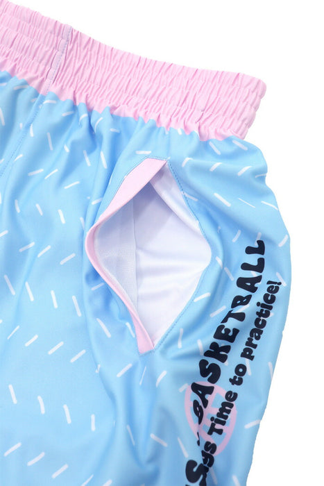 PEANUTSピーナッツバスケットボール昇華バギーパンツポケット付ハーフパンツショートパンツPNUP-8711