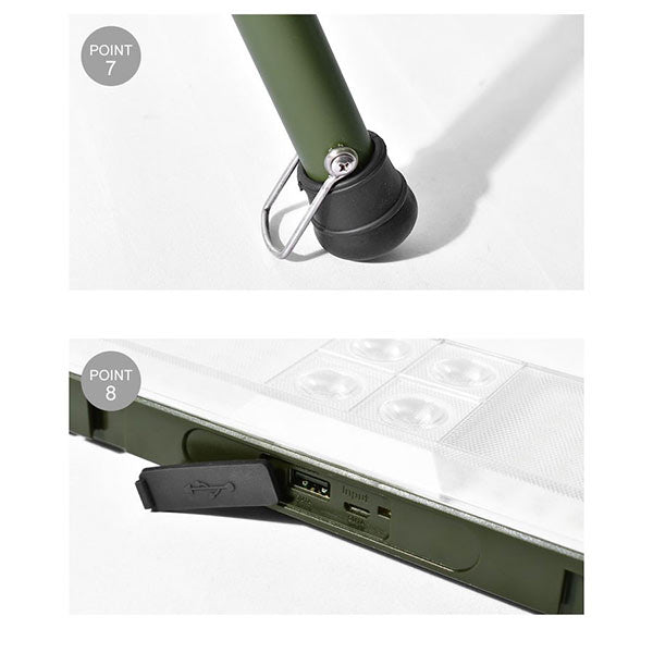 ピースパークpeaceparkハイルーメンソーラーライトPP0355KHサッカーアウトドアスタンドライトAC&ソーラー充電キャンプスポーツ観戦カーキ