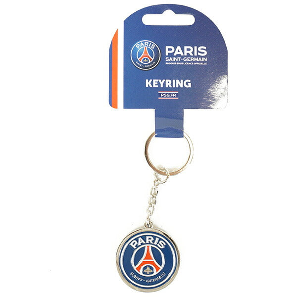 【ネコポス対応可】パリサンジェルマンオフィシャルキーリングクレストPSG_KEYRINGサッカーキーホルダーエンブレム型サポーターグッズネイビー