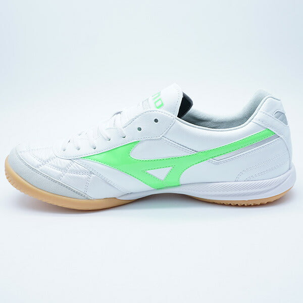 モレリアサラJAPANINミズノmizunoQ1GA251137ホワイトグリーンフットサルシューズインドア室内用