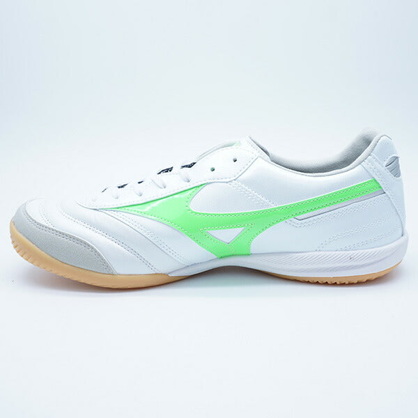 モレリアサラELITEINミズノmizunoQ1GA251237ホワイトグリーンフットサルシューズインドア室内用