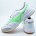 モレリアサラELITEINミズノmizunoQ1GA251237ホワイトグリーンフットサルシューズインドア室内用
