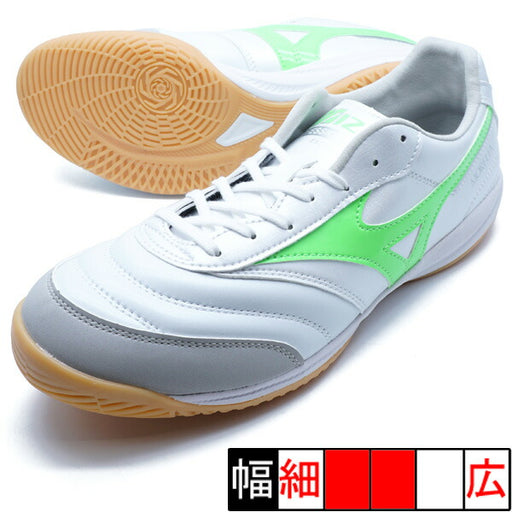 モレリアサラPROINミズノmizunoQ1GA251337ホワイトグリーンフットサルシューズインドア室内用