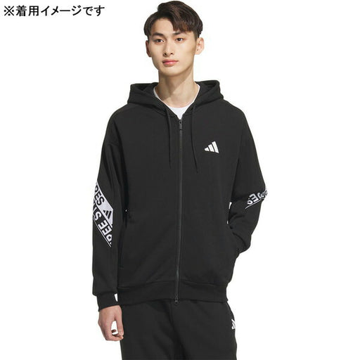 アディダスadidasMWORDスウェットフルジップパーカーQD549サッカーフットサルカジュアルルーズフィットメンズ