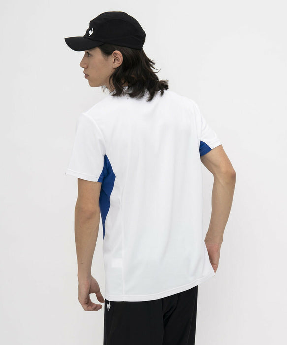 【ネコポス送料無料】lecoqsportifルコックスポルティフテニスメンズグラデーションゲームシャツユニフォームシャツトップス半袖速乾QTMXJA03