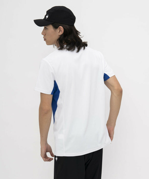 【ショップ限定エントリーでさらに+9倍】【ネコポス送料無料】lecoqsportifルコックスポルティフテニスメンズグラデーションゲームシャツユニフォームシャツトップス半袖速乾QTMXJA03