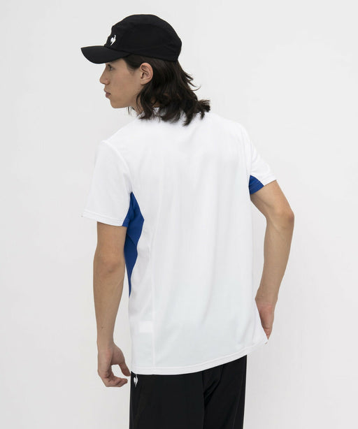 【ショップ限定エントリーでさらに+9倍】【ネコポス送料無料】lecoqsportifルコックスポルティフテニスメンズグラデーションゲームシャツユニフォームシャツトップス半袖速乾QTMXJA03