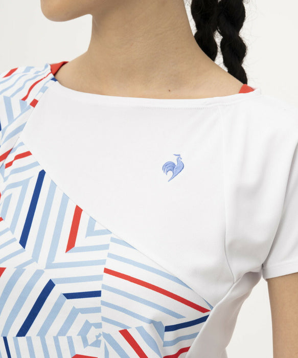 【ネコポス送料無料】lecoqsportifルコックスポルティフテニスゲームシャツレディース女性AILEFORMEエールフォルム半袖吸汗速乾QTWXJA02