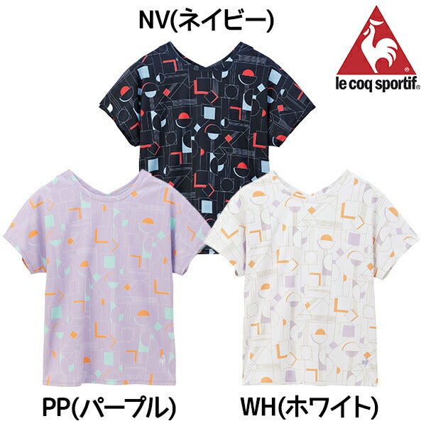 【ネコポス送料無料】lecoqsportifルコックスポルティフテニス2WAYゲームシャツユニフォームシャツトップスレディース女性半袖吸汗速乾QTWXJA04