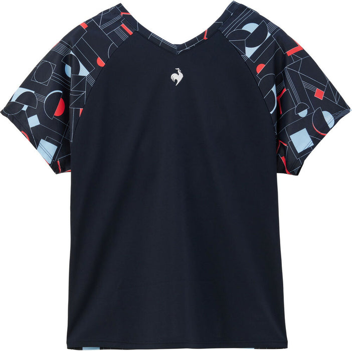 【ネコポス送料無料】lecoqsportifルコックスポルティフテニス2WAYゲームシャツユニフォームシャツトップスレディース女性半袖吸汗速乾QTWXJA04