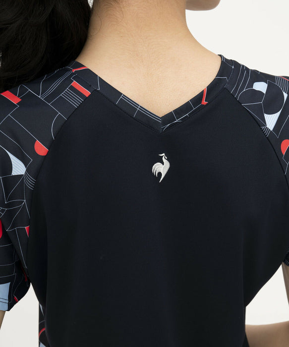 【ネコポス送料無料】lecoqsportifルコックスポルティフテニス2WAYゲームシャツユニフォームシャツトップスレディース女性半袖吸汗速乾QTWXJA04