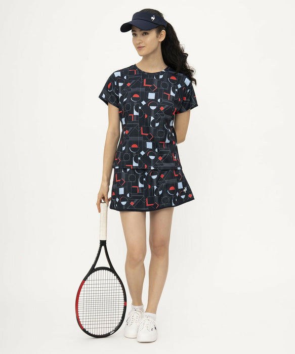 【ショップ限定エントリーでさらに+9倍】【ネコポス送料無料】lecoqsportifルコックスポルティフテニス2WAYゲームシャツユニフォームシャツトップスレディース女性半袖吸汗速乾QTWXJA04