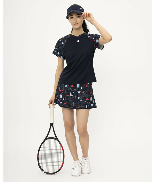 【ショップ限定エントリーでさらに+9倍】【ネコポス送料無料】lecoqsportifルコックスポルティフテニス2WAYゲームシャツユニフォームシャツトップスレディース女性半袖吸汗速乾QTWXJA04