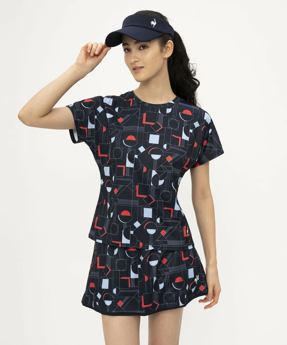 【ネコポス送料無料】lecoqsportifルコックスポルティフテニス2WAYゲームシャツユニフォームシャツトップスレディース女性半袖吸汗速乾QTWXJA04