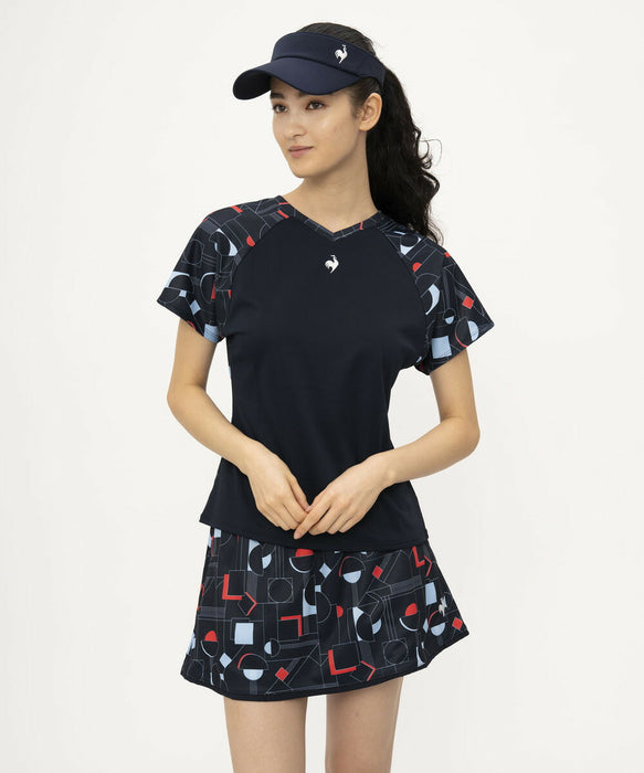 【ショップ限定エントリーでさらに+9倍】【ネコポス送料無料】lecoqsportifルコックスポルティフテニス2WAYゲームシャツユニフォームシャツトップスレディース女性半袖吸汗速乾QTWXJA04