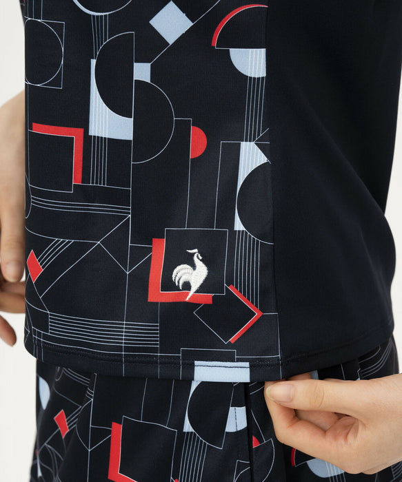 【ネコポス送料無料】lecoqsportifルコックスポルティフテニス2WAYゲームシャツユニフォームシャツトップスレディース女性半袖吸汗速乾QTWXJA04