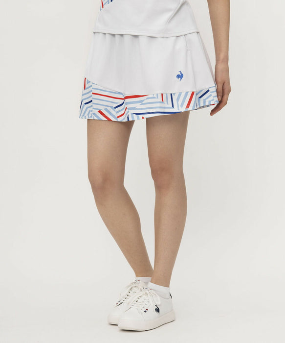 【ショップ限定エントリーでさらに+9倍】lecoqsportifルコックスポルティフテニスレディース女性グラフィックゲームスコートUVカットJTA公認QTWXJE02