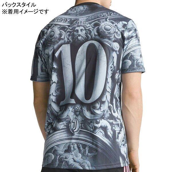 ユベントスJUV2025-26プレマッチシャツQY728-KA6785サッカーレプリカプラクティスシャツブラックアディダスadidas