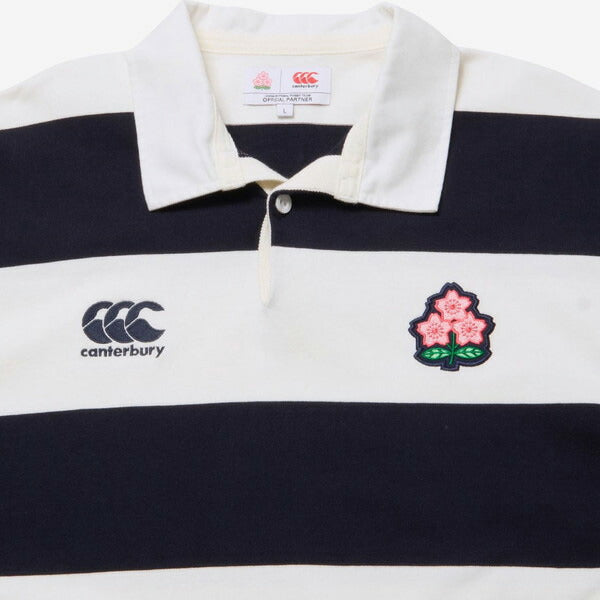 カンタベリーcanterburyジャパンロングスリーブ4インチストライプラグビージャージーRA44792ラグビー日本代表ポロ