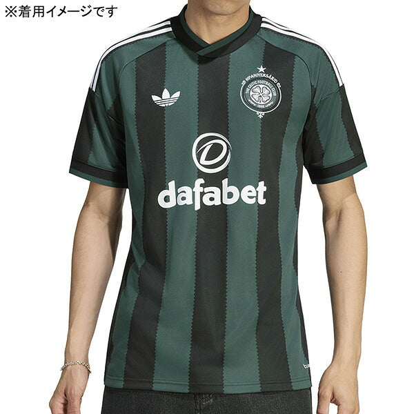 セルティックCEL2026-27レプリカアウェイユニフォーム半袖RB092-HZ9647サッカーブラックグリーンアディダスadidas