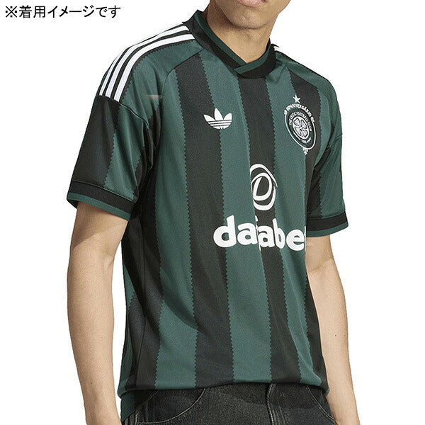 セルティックCEL2026-27レプリカアウェイユニフォーム半袖RB092-HZ9647サッカーブラックグリーンアディダスadidas