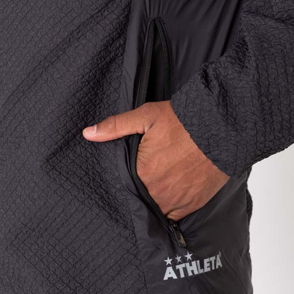 アスレタATHLETAメンズ中綿３DエンボスハーフコートREI-1165