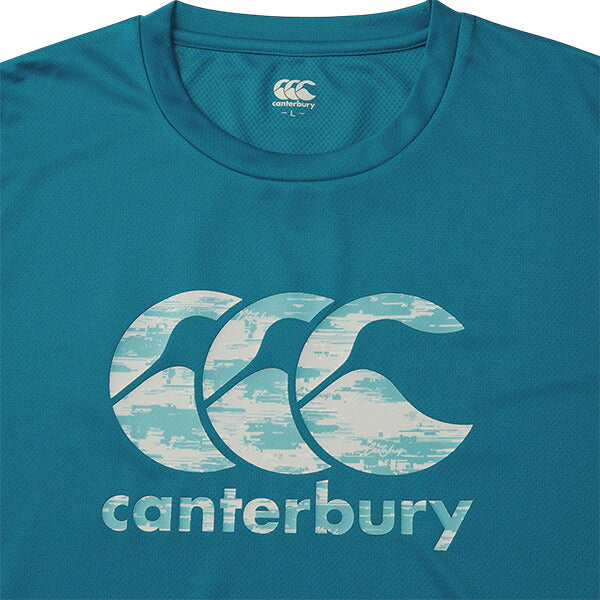 カンタベリーcanterburyショートスリーブグラスパターンロゴティーRGM32654ラグビー吸汗速乾Tシャツメンズ