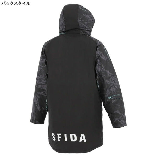 スフィーダSFIDA中綿裏起毛TeampressThermotectパデッドハーフコートSA-24500サッカーフットサル防寒移動観戦メンズ