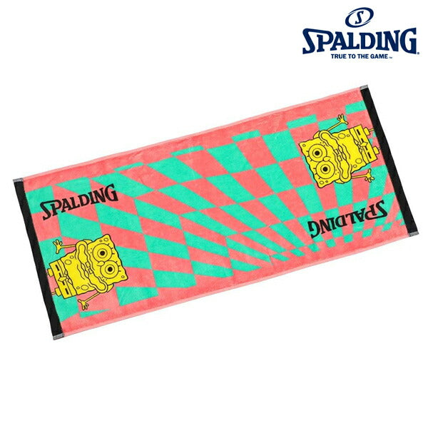 【ショップ限定エントリーでさらに+9倍】スポルティングspaldingバスケットボールプリントタオルスポーツタオルスポンジ・ボブチェッカーフラッグSAT211310