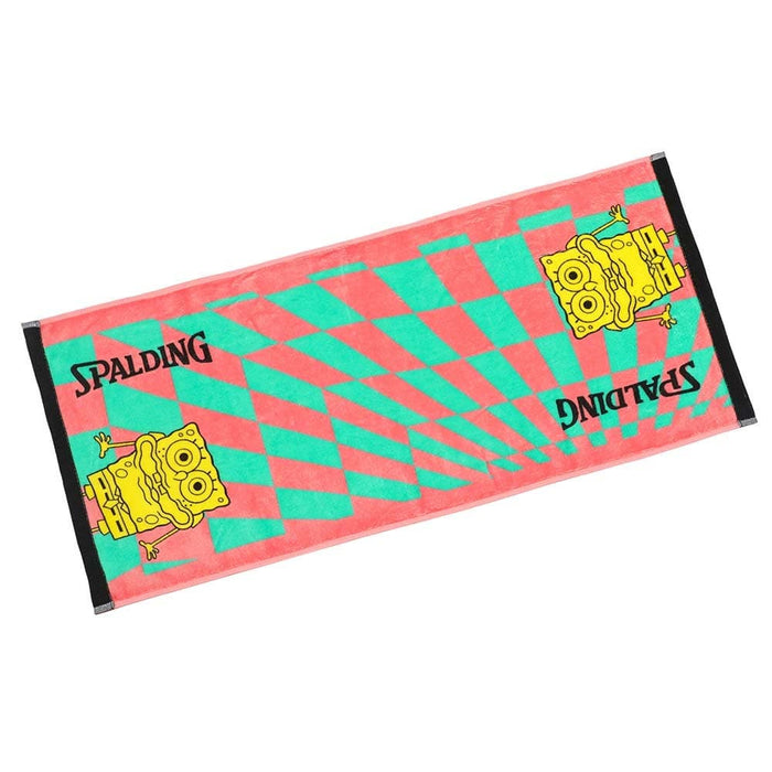 【ショップ限定エントリーでさらに+9倍】スポルティングspaldingバスケットボールプリントタオルスポーツタオルスポンジ・ボブチェッカーフラッグSAT211310