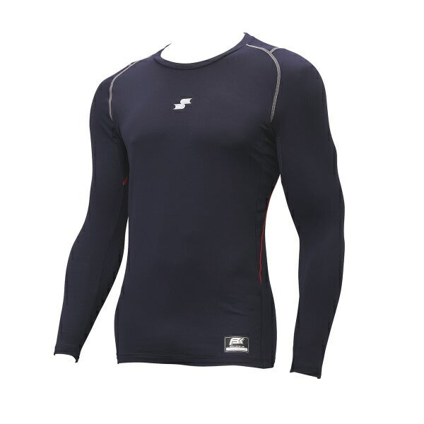 【ショップ限定エントリーでさらに+9倍】野球メンズ裏起毛アンダーシャツインナーシャツ長袖丸首蓄熱やわらかローネックフィット大人一般保温冬用SCBE230LL