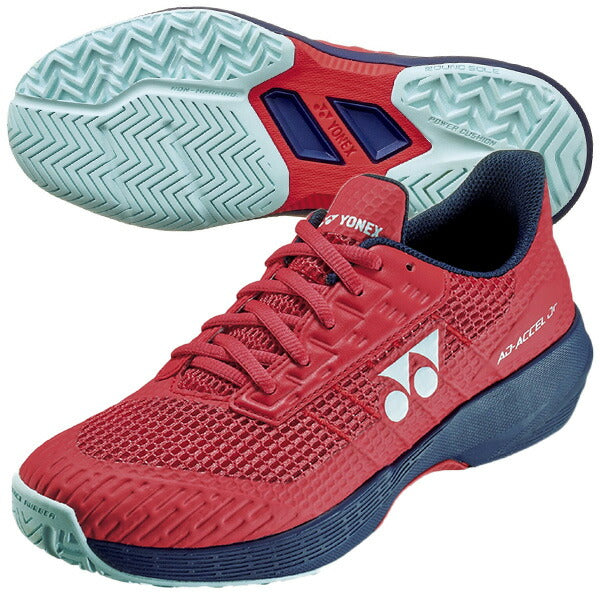 【ショップ限定エントリーでさらに+9倍】YONEXヨネックステニスシューズパワークッションアドアクセルジュニアACローカットジュニアオールコート用SHTAAJA-496