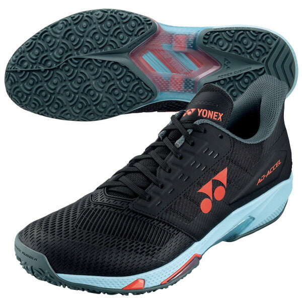 ヨネックスYONEXメンズテニスシューズパワークッションアドアクセルワイドGCオムニクレーコートワイド4ESHTAAWG-572ブラック