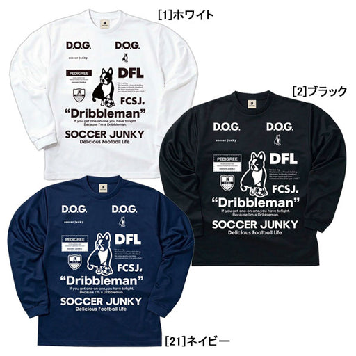 【ネコポス送料無料】サッカージャンキーsoccerjunkyDRIBBLEMANロングドライTEESJ23D12サッカーフットサルプラクティスシャツ長袖メンズ