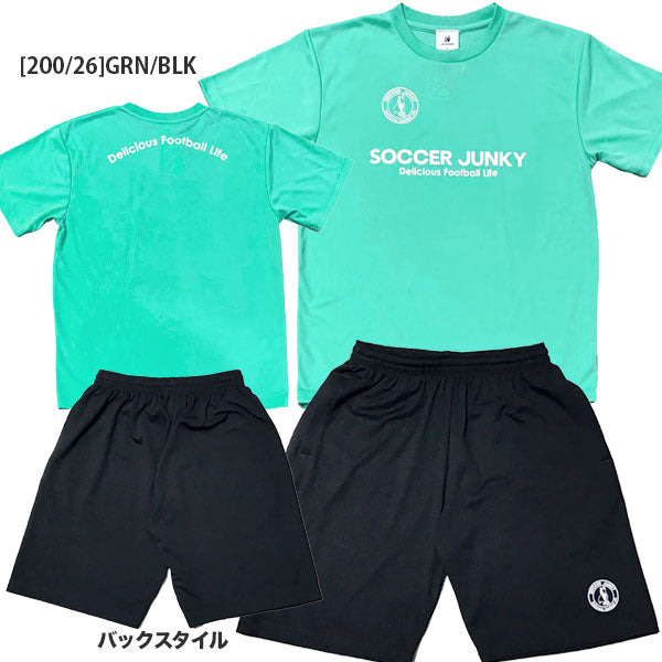 【上下セット】サッカージャンキーsoccerjunkyジュニアプラTプラパンSJ25A30KSJ25A31Kサッカーフットサルプラクティスセット子供用