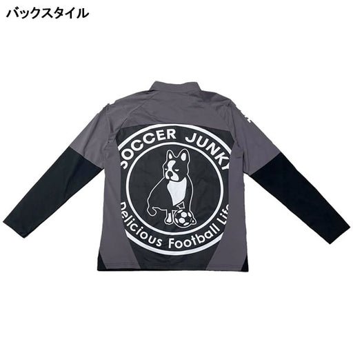 サッカージャンキーsoccerjunkyパンジェルマンハーフZIPストレッチトレーニングトップSJ26A01サッカーフットサルピステトップメンズブラック