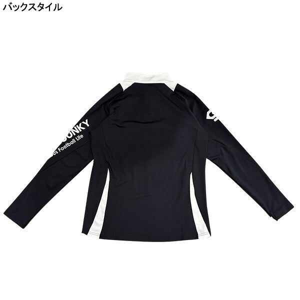 サッカージャンキーSoccerJunkytrapsletterストレッチスムースプロトレHalf-ZipSJ26D22サッカーフットサルトレーニングトップブラックメンズ